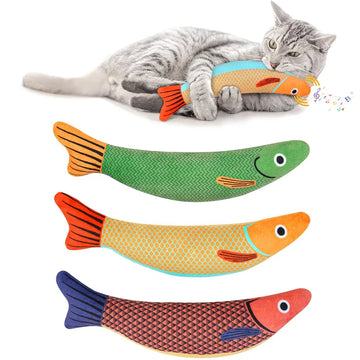 3D Simulation Fish Cat Toy Catnip
